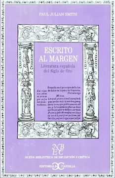 portada ESCRITO AL MARGEN. Literatura española del Siglo de Oro