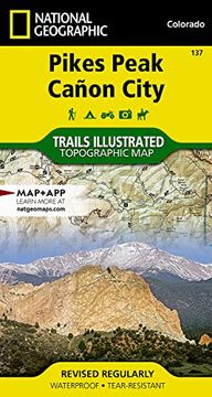 portada Pikes Peak, Cañon City map (National Geographic Trails Illustrated Map, 137) (en Inglés)