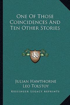 portada one of those coincidences and ten other stories (en Inglés)