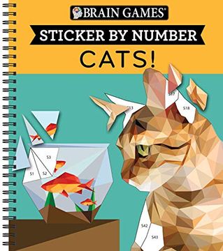 portada Brain Games Sticker by Number Cats! (en Inglés)