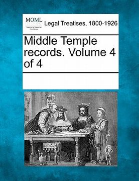 portada middle temple records. volume 4 of 4 (en Inglés)