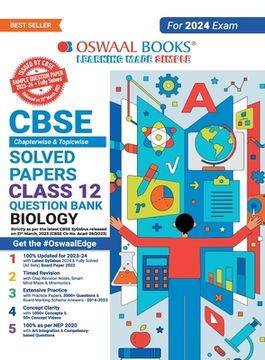 portada Oswaal CBSE Class 12 Biology Question Bank 2023-24 Book (en Inglés)