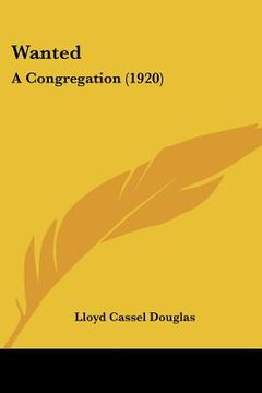 portada wanted: a congregation (1920) (in English)