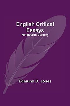portada English Critical Essays: Nineteenth Century (in English)