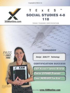 portada Texes Social Studies 4-8 118 Teacher Certification Test Prep Study Guide (Xam Texes) (en Inglés)