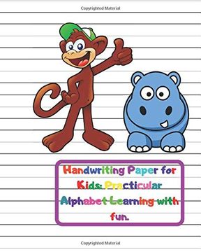 portada Handwriting Paper for Kids: Practicular Alphabet Learning With Fun. Cursive Writing Books and Practice Paper: 3-Line and Checkered Writing. And Kindergarten Children(Ages 2-4,3-5,6-9) (en Inglés)