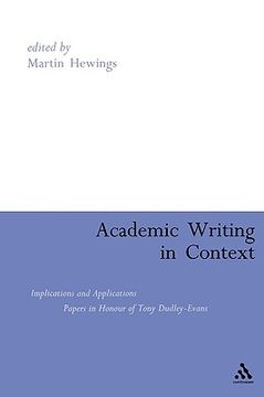 portada academic writing in context: implications and applications: papers in honour of tony dudley-evans (en Inglés)