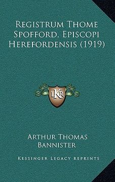 portada registrum thome spofford, episcopi herefordensis (1919) (in English)