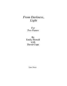 portada From Darkness, Light for Two Pianos