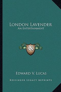 portada london lavender: an entertainment