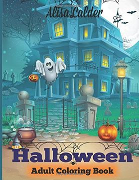 portada Halloween Coloring Book: Halloween Adult Coloring Book (Happy Halloween Designs)