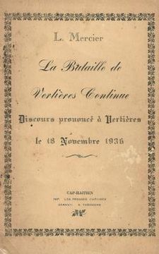 portada La Bataille de Vertieres continue (in French)