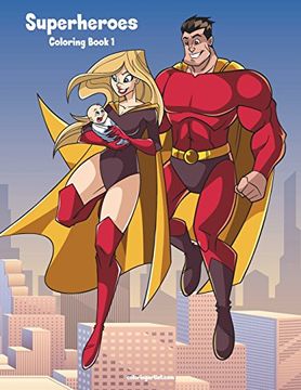 portada Superheroes Coloring Book 1 (Volume 1) 