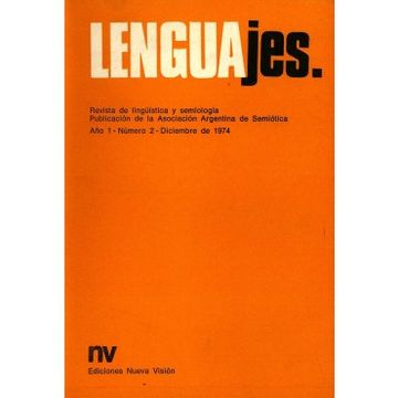 portada lenguajes. revista de linguistica y semiologia