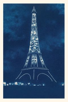 portada Vintage Journal Illuminated Eiffel Tower (en Inglés)