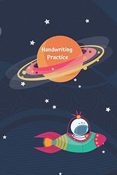portada Handwriting Practice: Cursive Writing Not for Kids | Astronaut in Spaceship Flying by Planets | Home School and Elementary School Supplies (libro en Inglés)