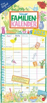 portada Gabi Kohwagner Unser Familienkalender 2025: Liebevoll Illustrierter Kalender für Familien mit Handschriftlichen Details. Wandkalender 2025 mit 5 Spalten.