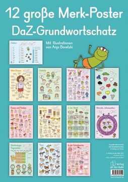 portada 12 Große Merk-Poster Daz-Grundwortschatz (en Alemán)