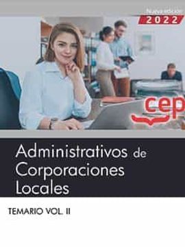 portada Administrativos de Corporaciones Locales. Temario Vol. Ii.