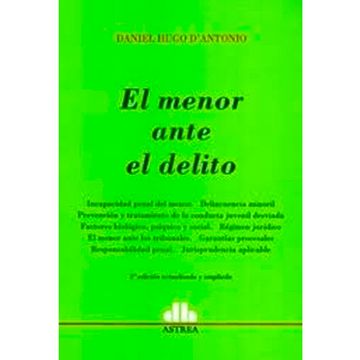 portada El Menor Ante El Delito 3ª Edicion (in Spanish)