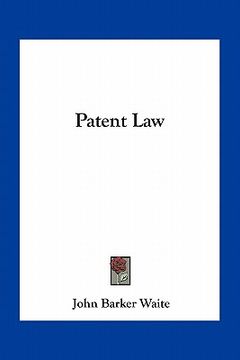 portada patent law (en Inglés)