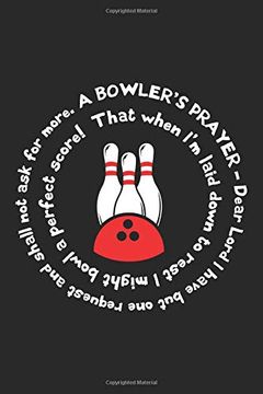 portada Bowler's Prayer: Funny Bowling Journal Not Gift (6 x 9) 