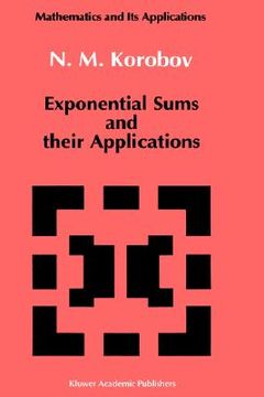 portada exponential sums and their applications (en Inglés)