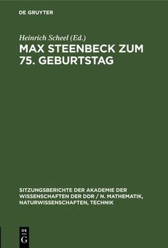 portada Max Steenbeck zum 75. Geburtstag (German Edition) [Hardcover ] (in German)