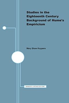 portada studies in the eighteenth century background of hume's empiricism (en Inglés)