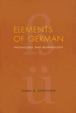 portada elements of german: phonology and morphology (en Inglés)