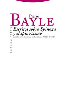 portada Escritos Sobre Spinoza y el Spinozismo