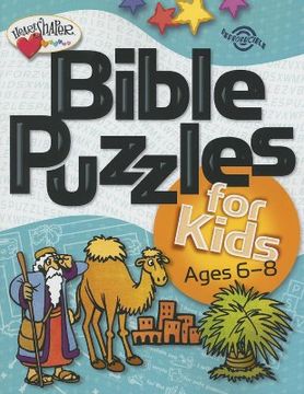 portada bible puzzles for kids: ages 6-8 (en Inglés)