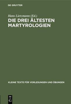 portada Die Drei Ältesten Martyrologien (en Alemán)