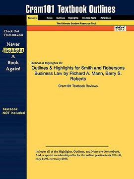 portada studyguide for smith and robersons business law by richard a. mann, isbn 9780324655520