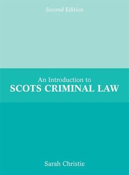 portada An Introduction to Scots Criminal Law (en Inglés)