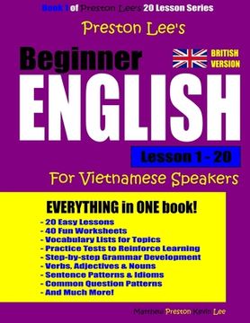 portada Preston Lee's Beginner English Lesson 1 - 20 For Vietnamese Speakers (British) (en Inglés)