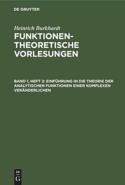 portada Einführung in die Theorie der Analytischen Funktionen Einer Komplexen Veränderlichen (in German)
