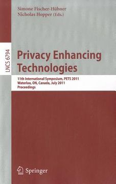 portada privacy enhancing technologies (en Inglés)