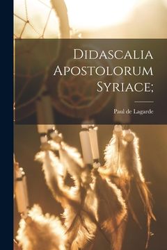 portada Didascalia apostolorum syriace; (en Latin)