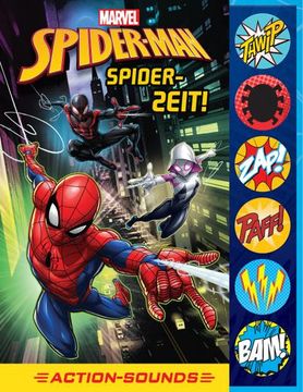 portada Marvel Spider-Man - Spider-Zeit! - Action-Soundbuch mit 6 Geräuschen und 4 Comicgeschichten für Kinder ab 6 Jahren (en Alemán)