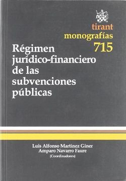 portada Régimen Jurídico-Financiero de las Subvenciones Públicas
