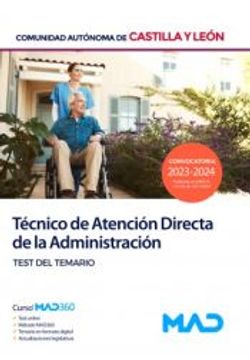 portada Tecnico/A de Atencion Directa de la Comunidad Autonoma de Castilla y Leon. Test del Temario