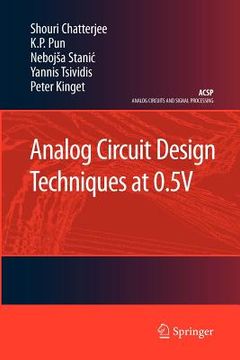 portada analog circuit design techniques at 0.5v (en Inglés)