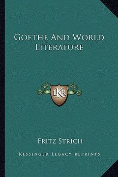 portada goethe and world literature (en Inglés)