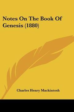 portada notes on the book of genesis (1880) (in English)