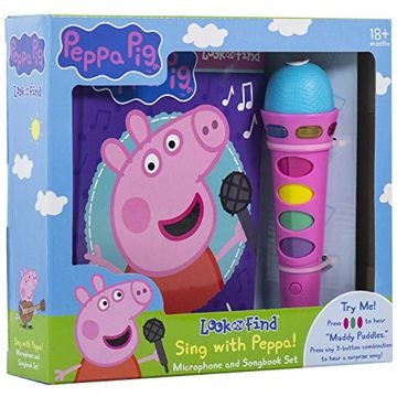 portada Peppa pig - Sing With Peppa! Microphone and Look and Find Sound Activity Book set - pi Kids (Play-A-Song) (en Inglés)