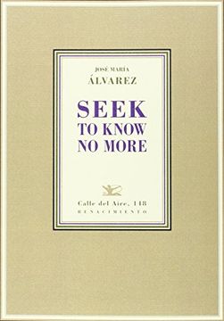 portada Seek to know no more (in Spanish)