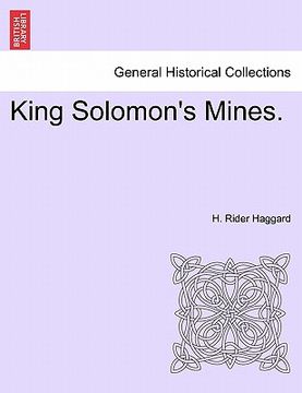 portada king solomon's mines. (en Inglés)