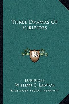 portada three dramas of euripides (en Inglés)