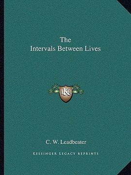portada the intervals between lives (en Inglés)